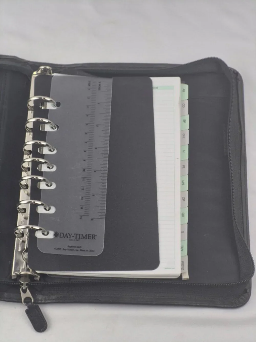 Vintage Day Timer Planner 7 Ring Wrap Around Zipper Top Handle Y2K Retro 90s